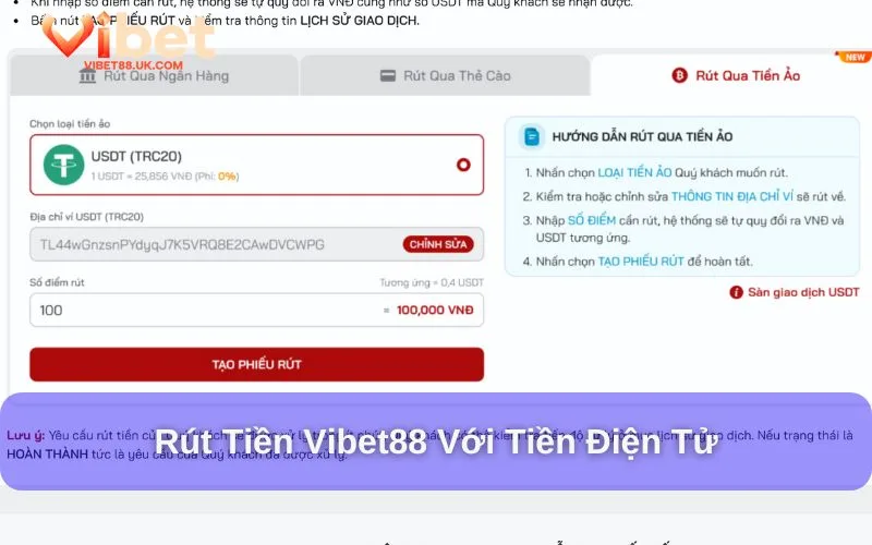 Rút tiền Vibet88 bằng tiền điện tử Rút tiền Vibet88 bằng tiền điện tử